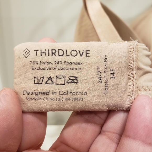 ThirdLove 24/7 Classic T-shirt Taupe Bra - Sz 34F US/US - Picture 4 of 9
